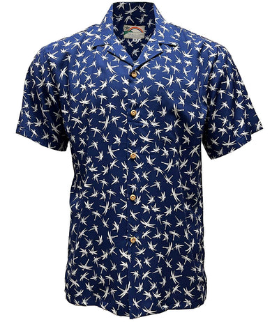 Magnum Bamboo navy Hawaiian Shirt by Paradise Found