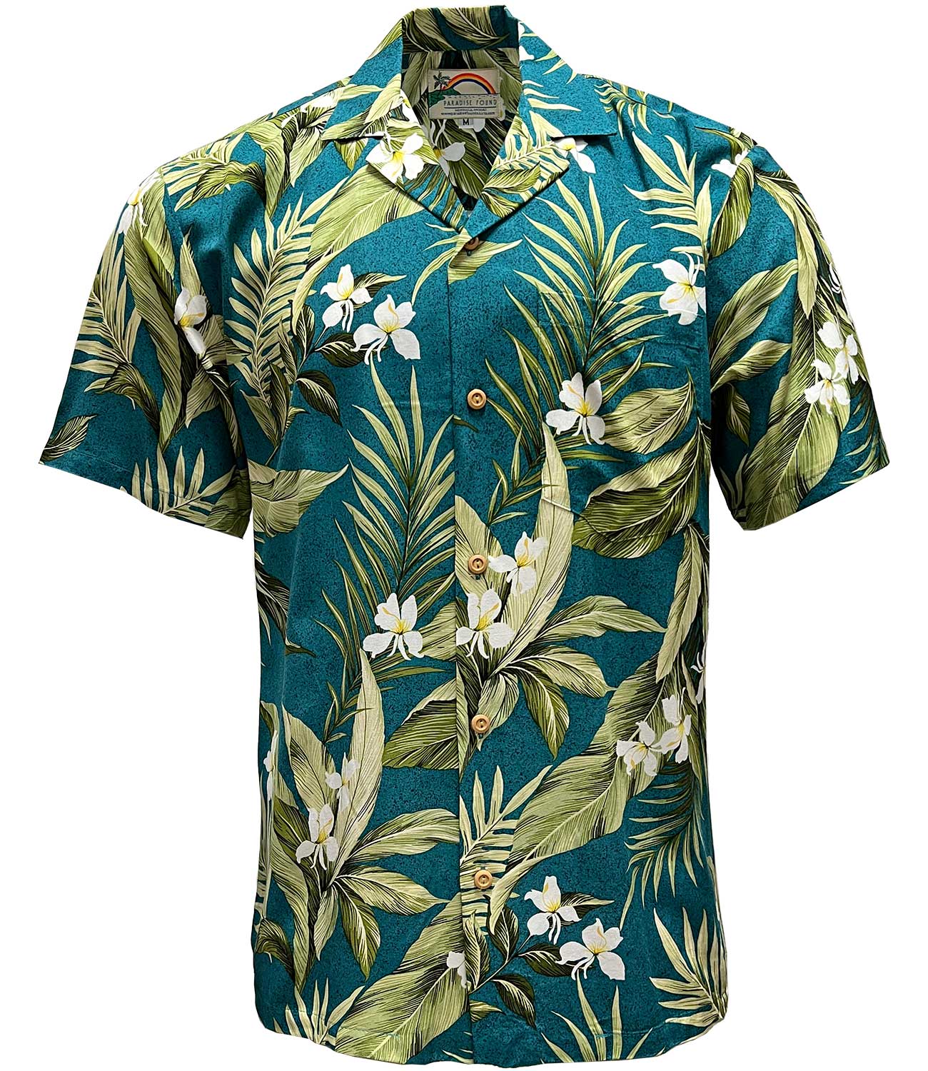 Paradise Found Hibiscus Blossom Yellow Rayon Men's Hawaiian Shirt , 2XL