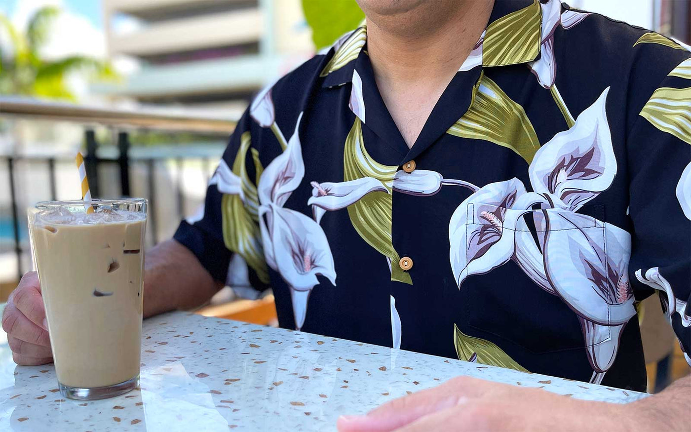 Calla Lily Hawaiian shirt that will appear in Season 4 of Magnum PI