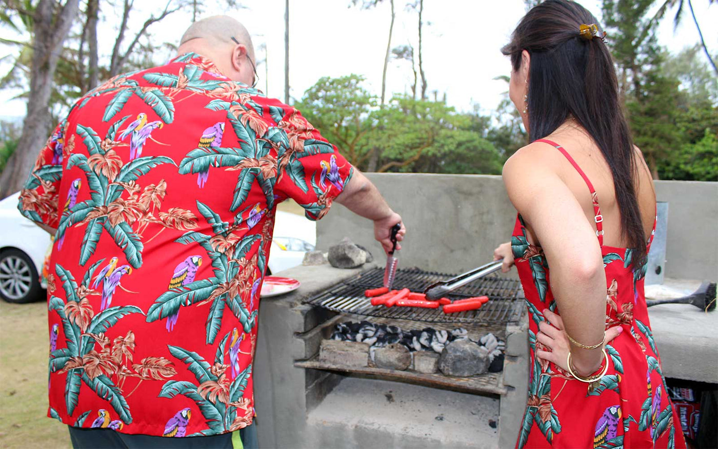 Men's Jungle Bird (Magnum PI) Hawaiian Shirt Grilling
