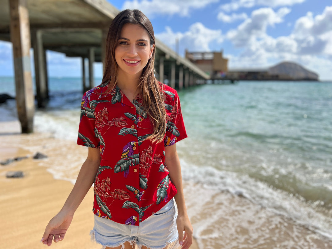 Hawaiian Print Blouses