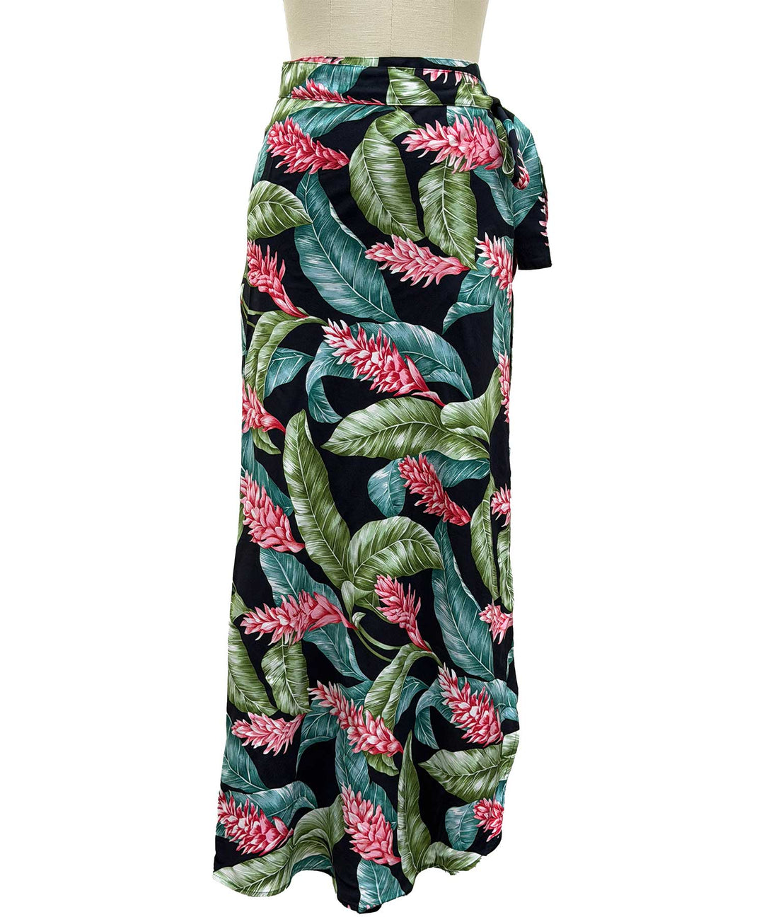 Red Ginger Wrap Skirt - Black