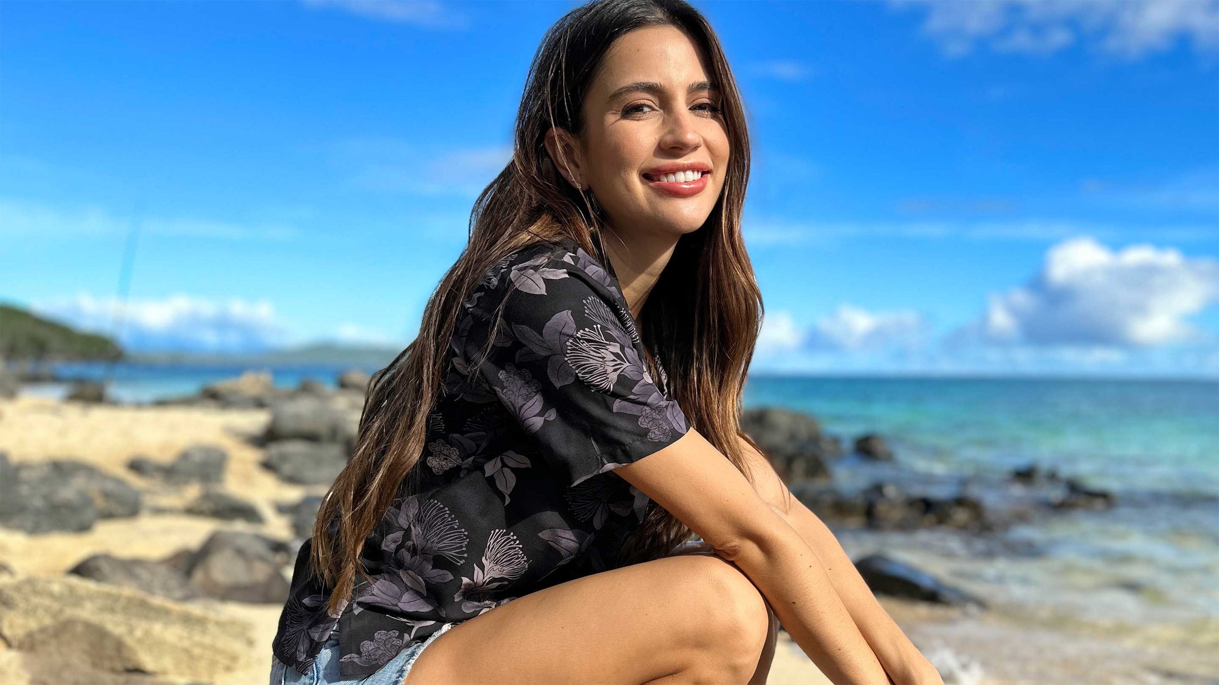 Women's Ohia Black Camp Shirt