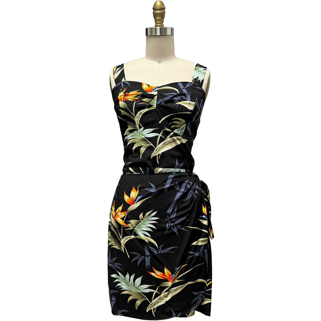 Bamboo Paradise Black Sarong Dress 2XL By Paradise Found Bamboo Paradise Black Sarong Dress 2XL By Paradise Found