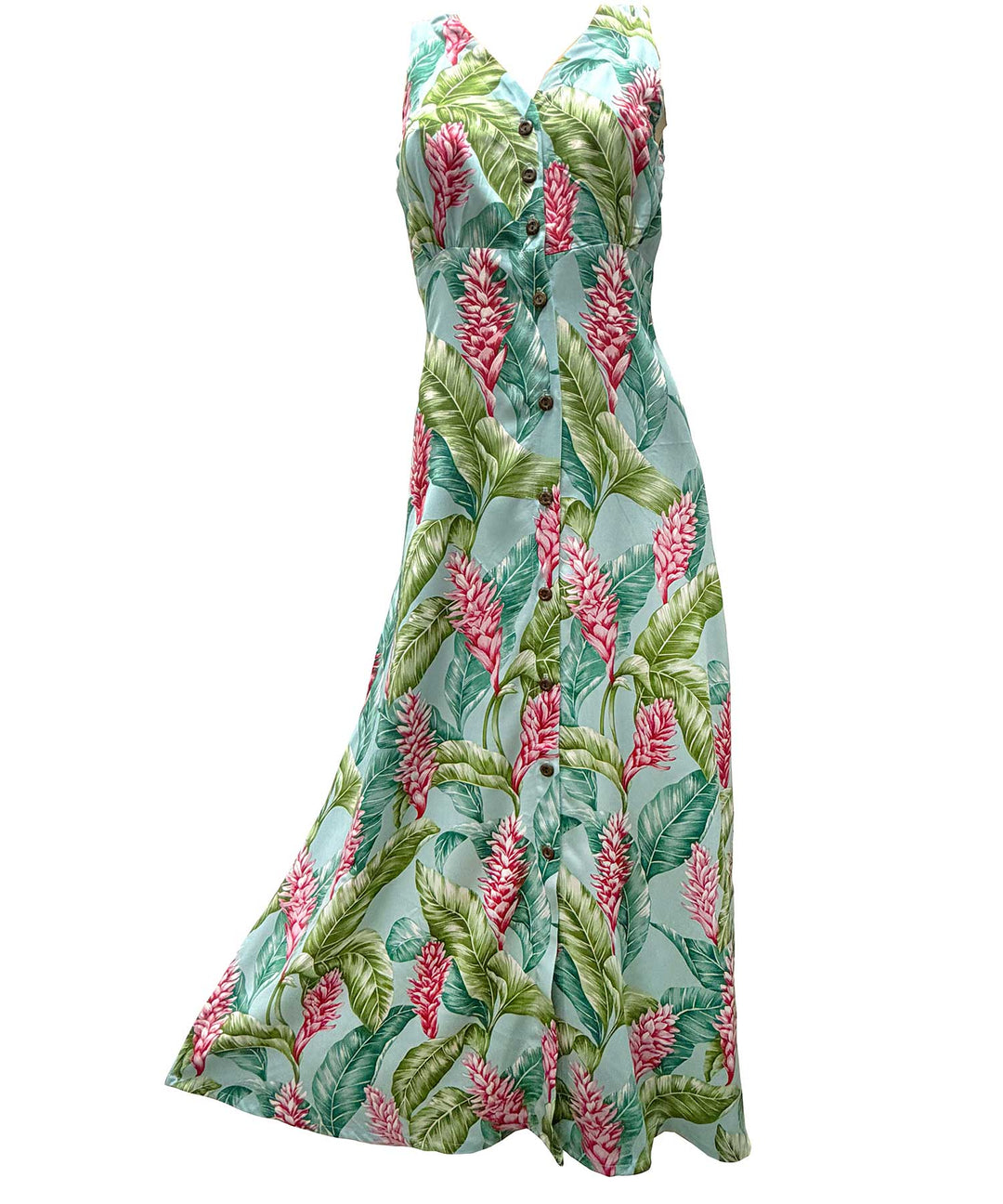 aqua and red dress Vintage 90s Aqua Blues Red Floral Hawaiian Mini Dress Y2K Vacation Hilo 4/6