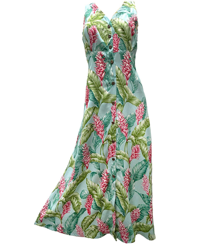ginger green dress Glazed Ginger Cross Back Slit Dress