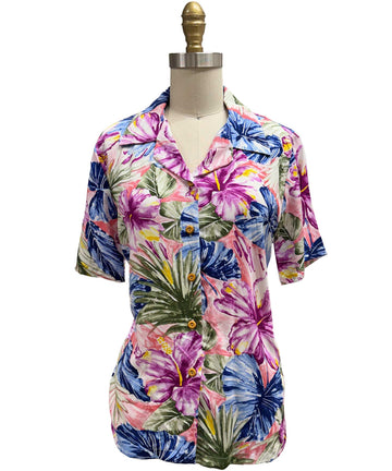 Women's Fine Flamingos Midnight Camp Shirt
