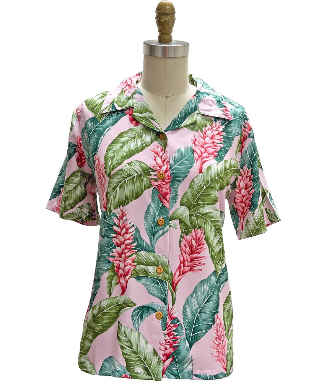 Red Ginger Women's Camp Shirt - Pink