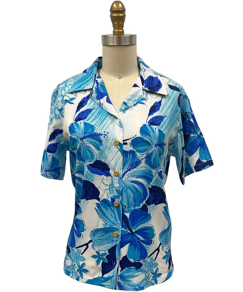 Women Camp Hawaiian Shirt Classic Hibiscus