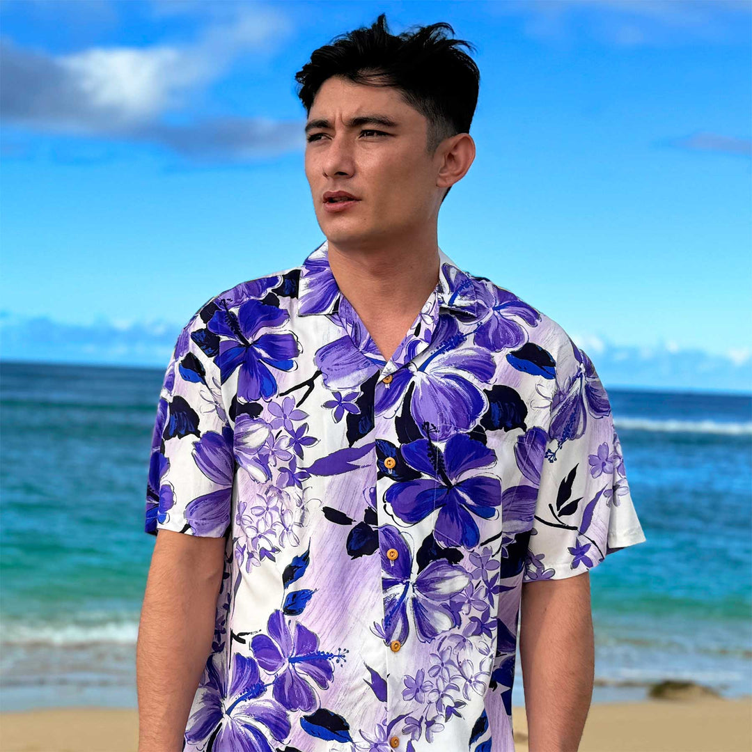 Watercolor Hibiscus Purple