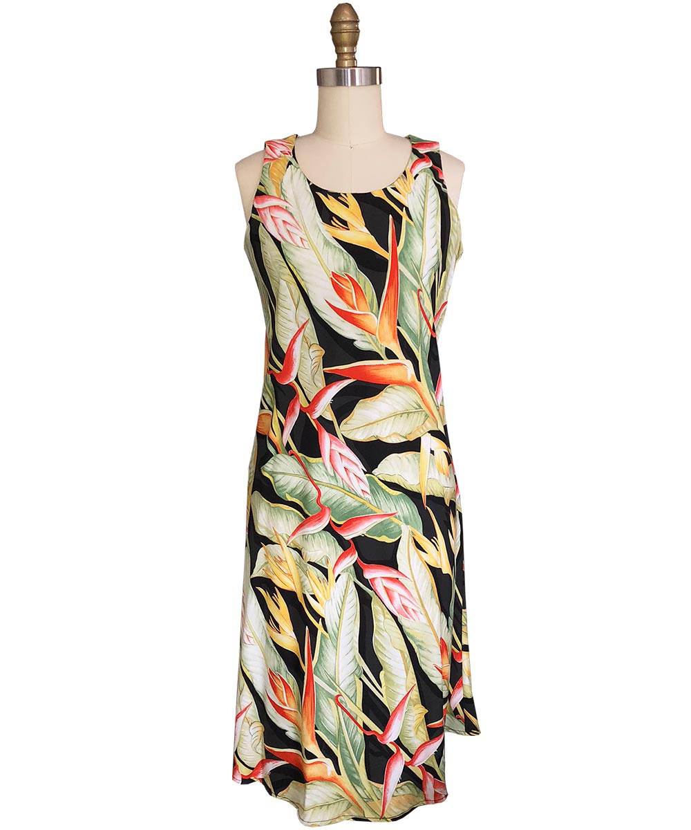 Heliconia Black Tank Dress