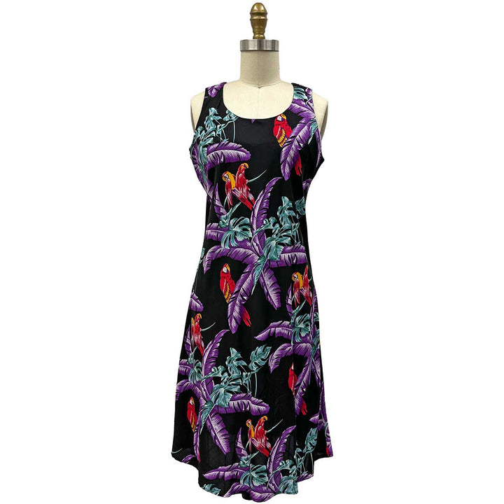 Jungle Bird Black Tank Dress