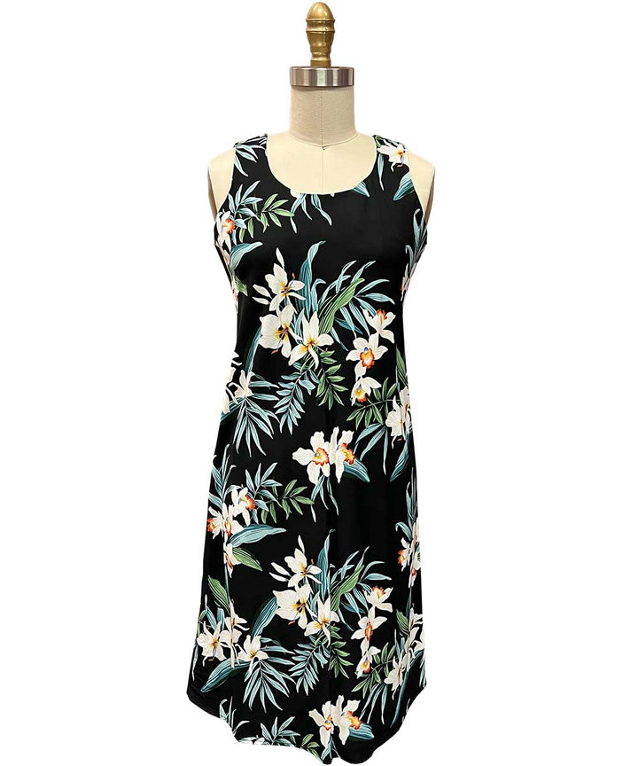 Orchid Ginger Black Tank Dress