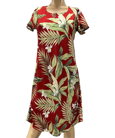 White Ginger Red A-Line Dress with Cap Sleeves