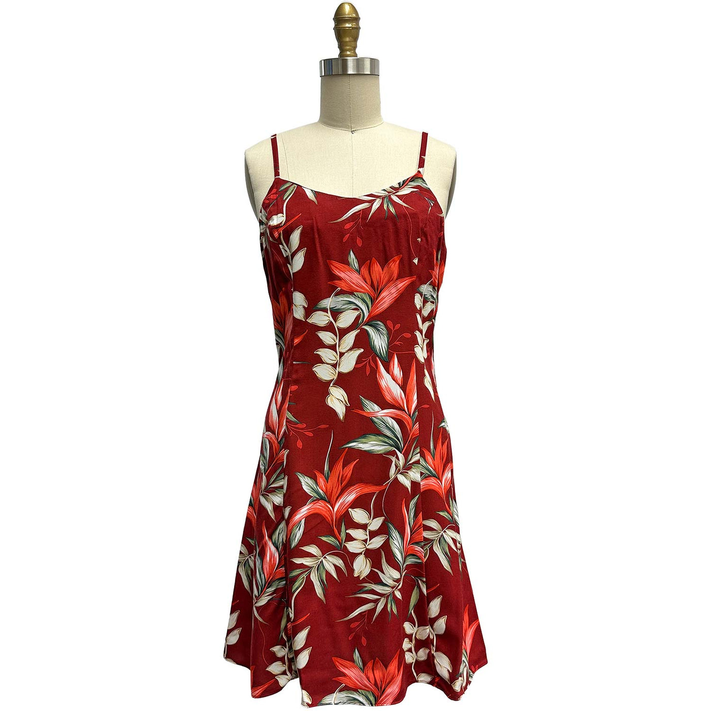 Heliconia Paradise Red Spaghetti Dress