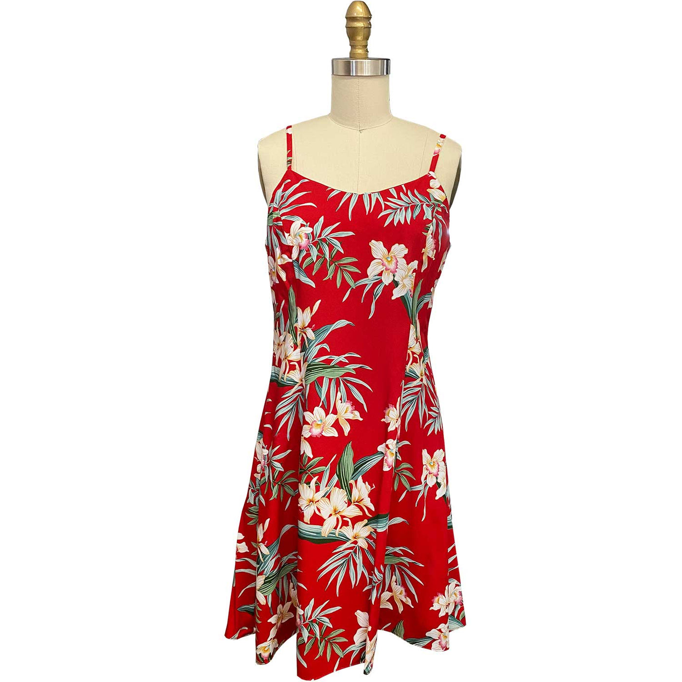 Orchid Ginger Red Spaghetti Dress
