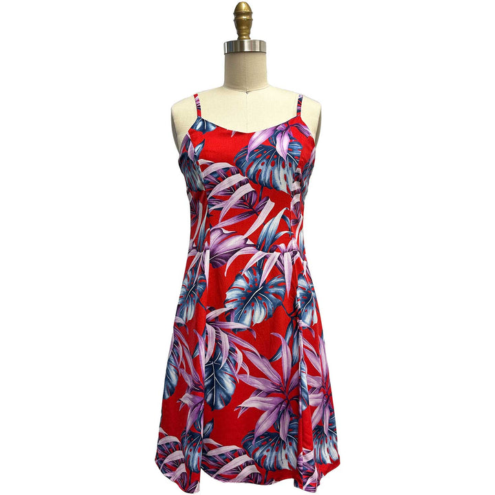 Rainforest Red Spaghetti Dress