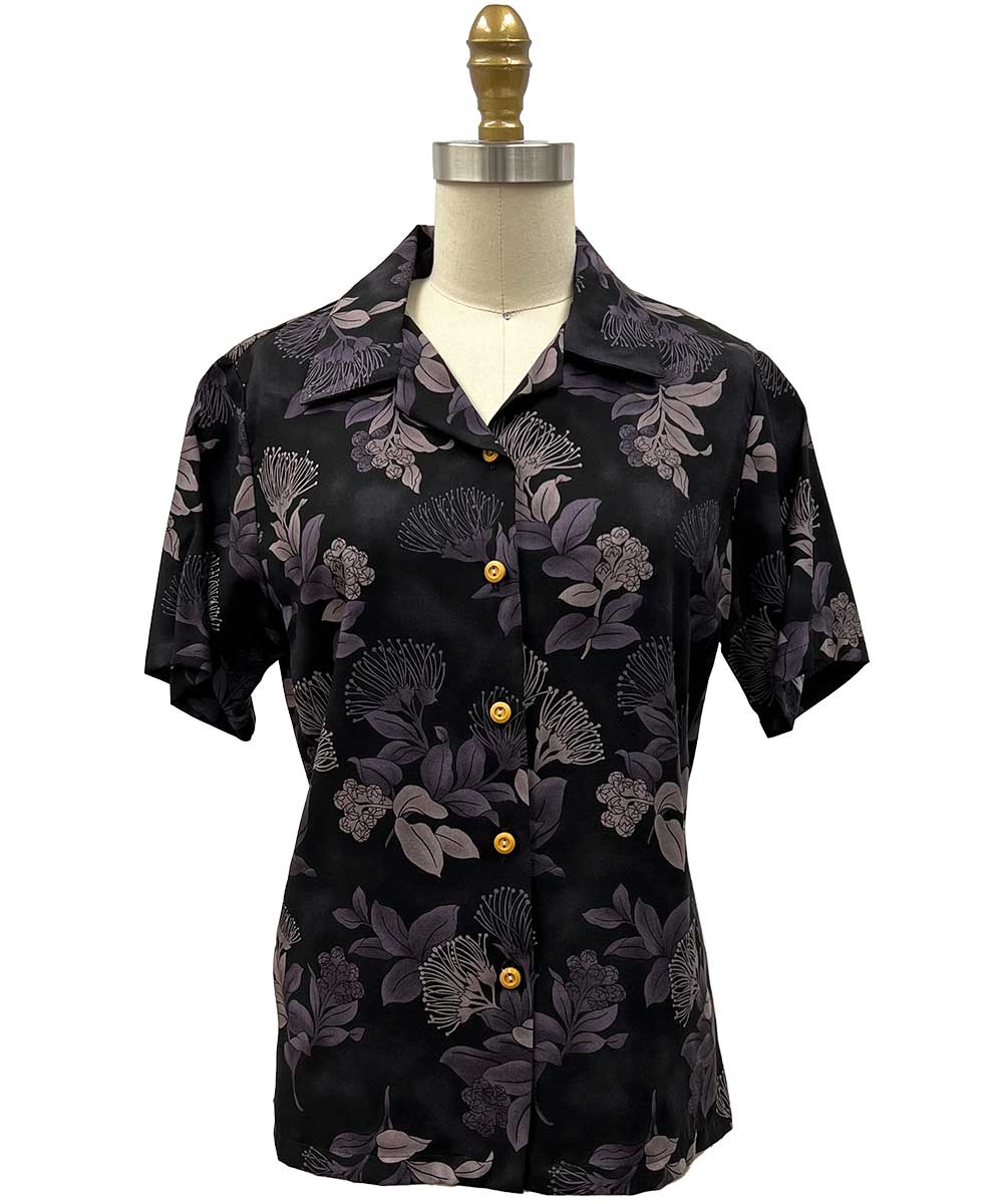 Women's Ohia Black Camp Shirt – Paradise Found