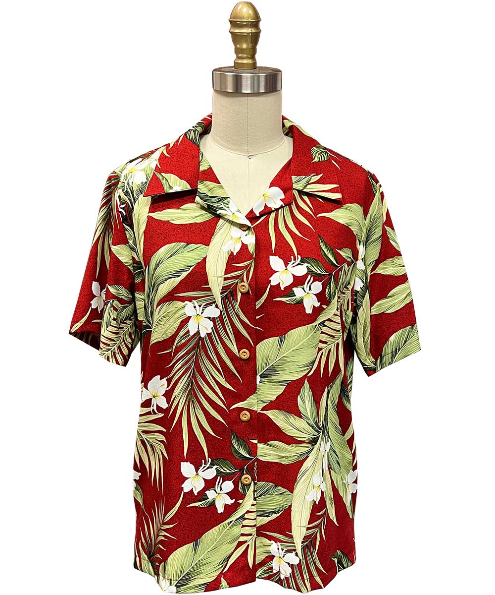 Women's White Ginger Red Camp Shirt – Paradise Found