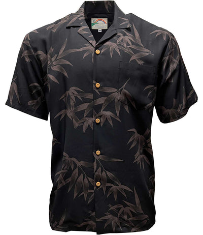 Bamboo Black Hawaiian Shirt by Paradise Found