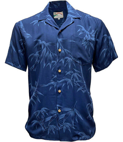 Bamboo Navy Hawaiian Shirt by Paradise Found
