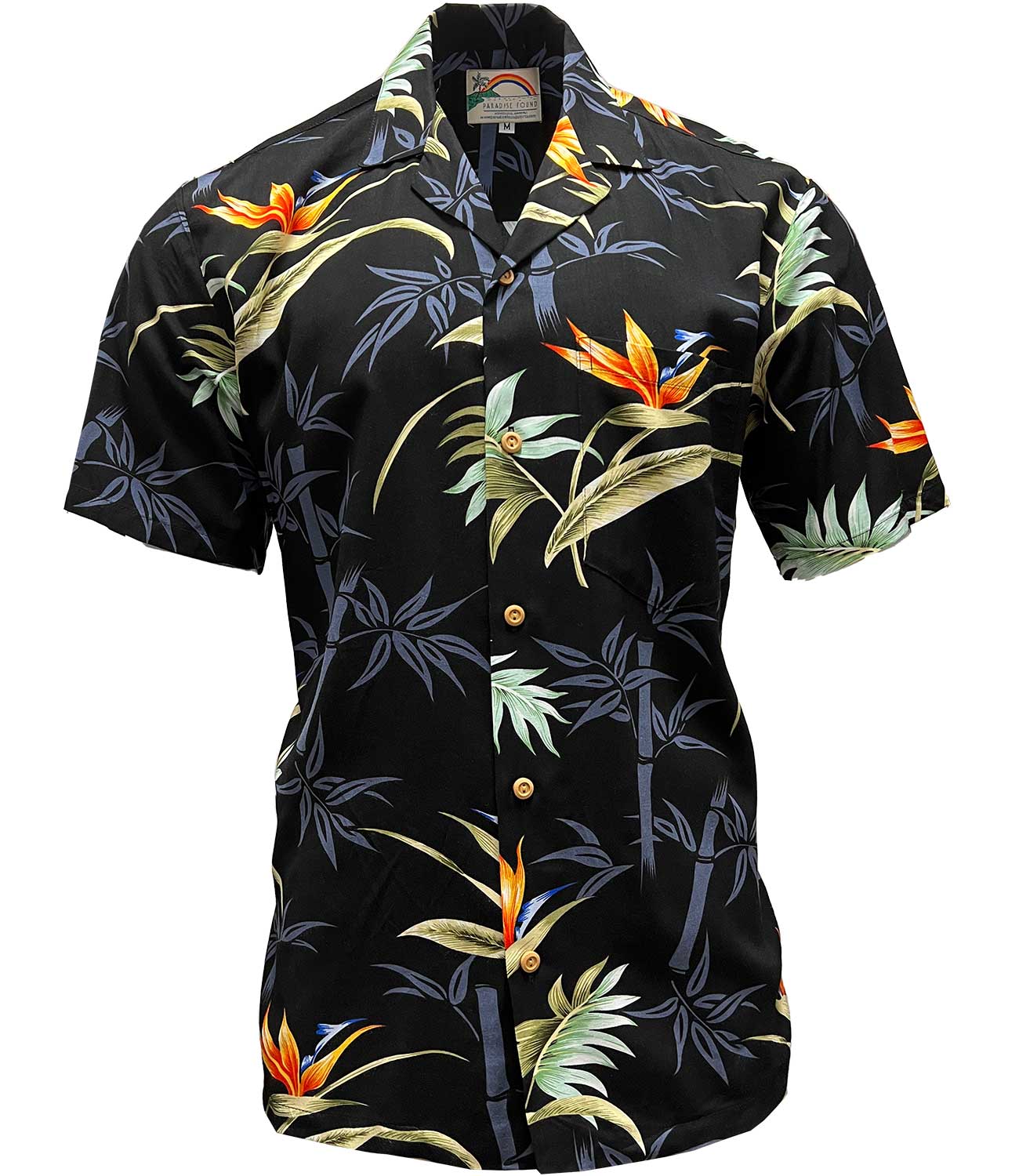 Bamboo Paradise Black Hawaiian Shirt by Paradise Found