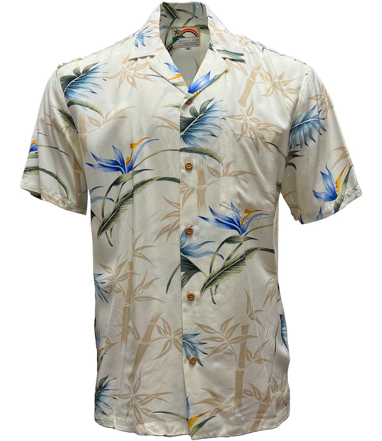 Bamboo Paradise Cream Hawaiian Shirt by Paradise Found