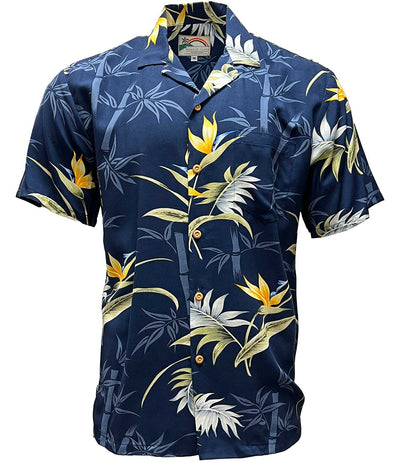 Bamboo Paradise Navy Hawaiian Shirt by Paradise Found