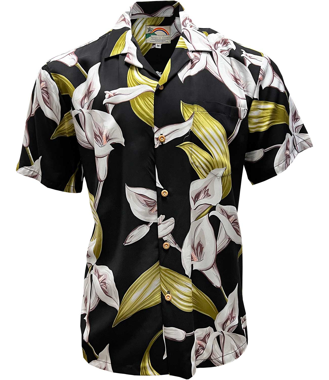 Calla Lily Black Hawaiian Shirt by Paradise Found